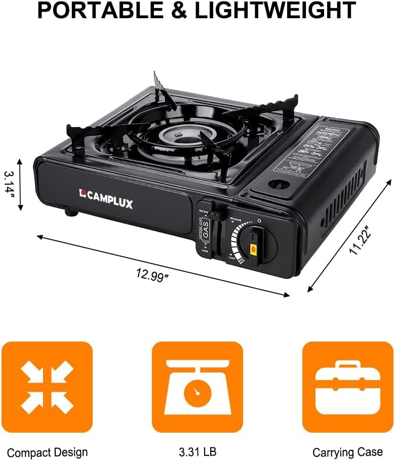 Camplux Dual Fuel Propane & Butane Stove with Carrying Case, Portable Camping Stoves with CSA Certification - Image 4