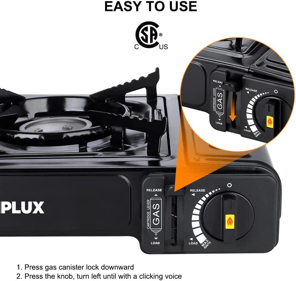 Camplux Dual Fuel Propane & Butane Stove with Carrying Case, Portable Camping Stoves with CSA Certification - Image 5