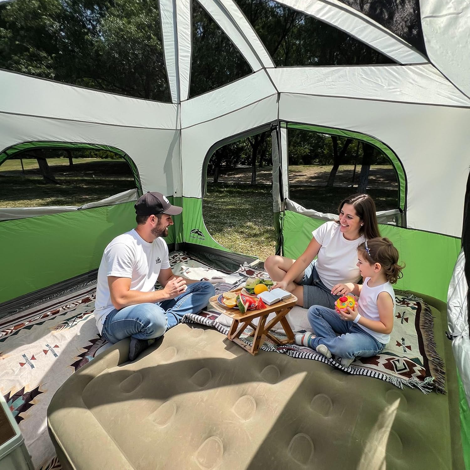 Happy Travel Tent 6 Person Tents for Camping, Waterproof Easy Setup Camping Tent with Rainfly, Portable Large Family Cabin Tent with 5 Large Mesh Windows and Carry Bag for Outdoor Camping & Hiking - Image 8